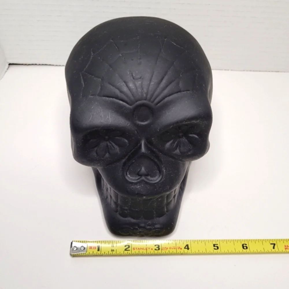 Black Chalkable Large Sugar Skull Decor Rare Find